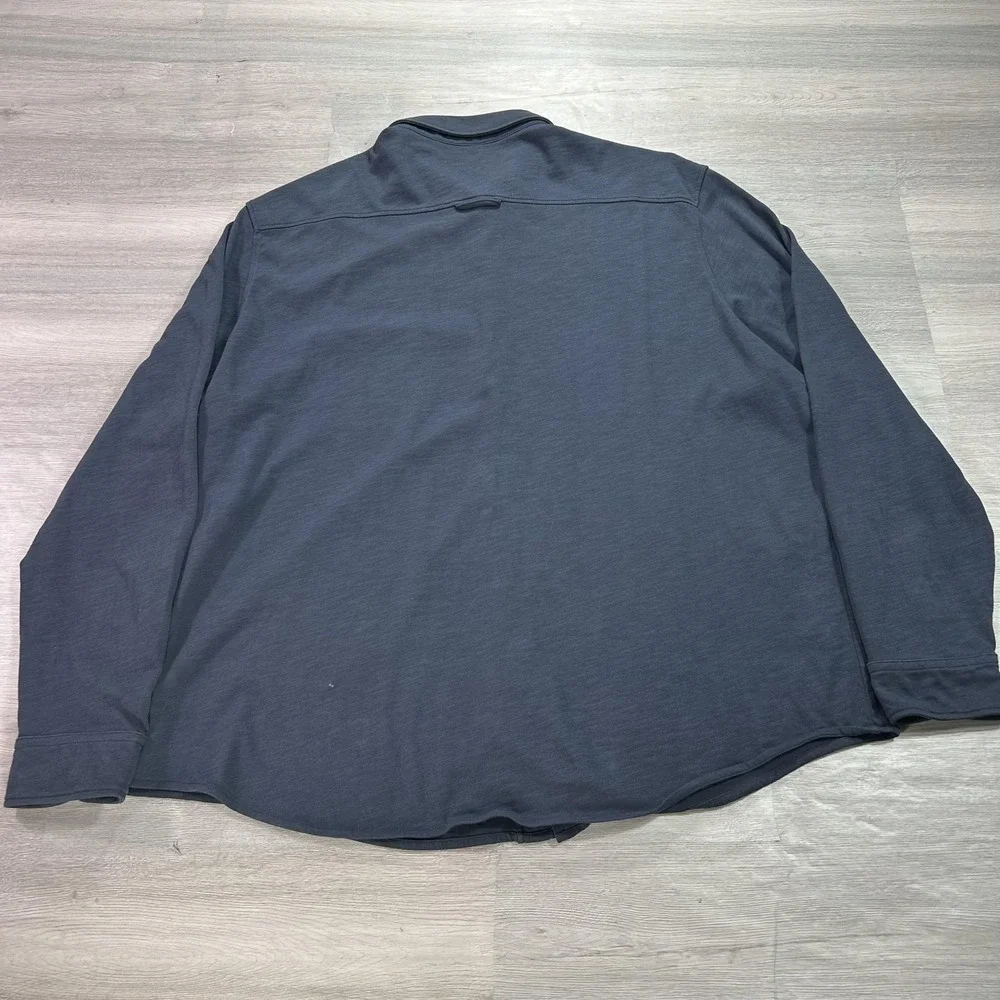 UNTUCKit Shirt Mens‎ 3XL Blue Lester Jersey Cotton Button Front Long Sleeve
